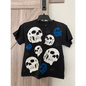 Virtual small skull glow in the dark tee small boys